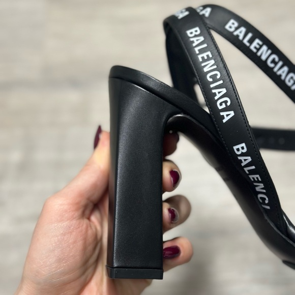 Balenciaga Black Strappy Sandals - Picture 5 of 12